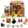 Arquitectura Casa de bricolaje 1 24 Aula Kit de casa de muñecas en miniatura Ensamblar Roombox Modelo de madera Edificio Muñeca Muebles Regalo de Navidad Juguetes para niños 220829
