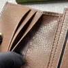 Folding Mini Wallet Canvas Purse Women Handväska Män Kopplingsväskor Tryckt brevkort Holder Purses Bicolor Nylon Leather Edging Hardware Letters
