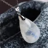 Pendentif Colliers Naturel Blue Light Moonstone Pierre Goutte d'eau Big 37x23x11mm 29x20x9mm