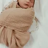 담요 Swaddling 6 층 대나무면 베이비 수신 유아 아이 스와들로 잠자는 따뜻한 퀼트 침대 덮개 모슬린 220829