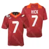 كلية كرة القدم الأمريكية ارتداء NCAA College Virginia Tech Hokies Jersey Michael Vick Red 150 Size Size S-3XL جميعها.