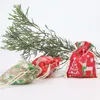 Christmas Gift Bags Santa Claus Candy Bag Elk Gifts Drawstring Pouch Ring Necklace Storage Pouch Xmas Tree Hanging Decoration TH0208