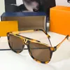 MASCOT SUNGLASSES 0937 classic Popular designer luxury shiny gold Metal engraved letter pattern Shades Summer men women UV400 Drivin Square Eyewear come With box