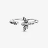 Sparkling Dragonfly Open Ring Authentic 925 Sterling Silver Women Girls Wedding Designer Jewelry for CZ Diamond Rings with Original Box Set6864918