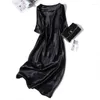 Sukienki imprezowe plus vintage bandaż na pół rękawie o-deter-line luźne szczupły kolor ciemnozielony czarny różowy koktajl wakacyjny 9265