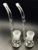 18mm Glass Hookah bong sundries Bent Female Arc Adapter Concave Flat Mouth with J Hook Type Water Gun