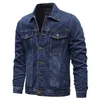 Mens Jaquetas Primavera Outono Homens Denim Jaquetas Casual Cor Sólida Lapela Único Breasted Jeans Jaqueta Homens Slim Fit Algodão Outwear Jaquetas 5xlM 220829