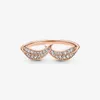 Sprankelende bladeren Ring Women Rose Gold Wedding Sieraden voor Pandora CZ Diamond 925 Silver Lover -ringen met originele cadeaubusset