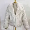 Pelliccia da donna Zadorin New Winter Mink Women Luxury Faux Thick Warm Risvolti Maniche lunghe Cappotto di pelliccia soffice nero bianco L220829