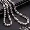 Chains Stainless Steel Necklace Keel Chain Flower Basket Europe And America 20 Inch Fegalo 3-8Mm Men Women Models Drop D Dhseller2010 Dhhcb