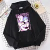 Męskie bluzy z kapturem Vintage Sweetshirts Harajuku anime re Zero Kara Hajimeru ISEKAI Seikatsu Women Streetwear Zapoczona kaptura Kawaii