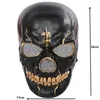 Другая вечеринка по снабжению маски черепа Хэллоуин с движущейся челюстью Страшным пластиковым шлемом с подвижным ртом для косплей вечеринки реквизит Жизненный скелетный скелет 220829