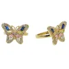 خواتم الزفاف الباستيل الرغيف الفرنسي CZ CZ Butterfly Butterfly Fashion Ring Jewelry for Women Gold Elegant Finger