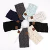 CC bandeau coloré tricoté Crochet torsion bandeau hiver oreille plus chaud élastique bandeau large cheveux accessoires B5