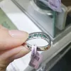 Solitaire Ring Wedding Rings AEAW Colombian Green Emerald Princess Lab created Gemstone Solitaire with Moissanite Enagement 14k White Gold Fine 220829