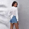 البلوزات النسائية 2022 Fashion Spring Disual Disualts Style Beach Style Sexy Ladage Broc Tops Chiffon Summer Female Blouse C3409