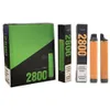 パフフレックス2800パフ使い捨て電子タバコ蒸気ペンデバイス1500MAHバッテリー10mlカートリッジEタバコエアフロー調整可能20色2％5％在庫ddp