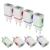LED Light US EU Home Travel Wall Charger Adapter voor smartphone Universal Drip Mobile Phone USB -oplaadkop