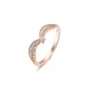 Sprankelende bladeren Ring Women Rose Gold Wedding Sieraden voor Pandora CZ Diamond 925 Silver Lover -ringen met originele cadeaubusset