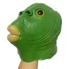 Autres fournitures de fête d'événement Green Fish Head Set Halloween variation poisson vert homme sable sculpture tête de poisson masque en latex mariage horreur Box Po Props 220829