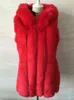 Women's fur Zadorin Winter Women Luxury ry Hooded Warm Faux Fur Jackets Female Slim Vest Femme L220829