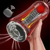 男性用ペニス刺激装置のための振動ボールフェラチオ透明ゴム膣おもちゃで吸い込まれたアダルトマッサージャー人工カントカップの真空吸引