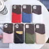 Fashion phone cases iPhone 12 Pro Max 11 11Pro 13Pro 13 Promax 14 X XS XR XSMax 6 7 8 Plus luxury letter printing Card Pocket phone protection 30 color