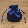 50pcs Custom Small Plain Silk Brocade jewelry Pouch Wholesale Drawstring Gift Packaging Bags Cute Storage Pouches with lined Sachet