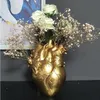 Autres événements Fournitures de fête anatomique en forme de coeur Vase de fleur de fleur séchée s contenrs Pot Art Vases Resin Body Sculpture Desktop Plant Home Decor 220829