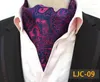 활 끈 구슬 슨 빈티지 남자 Ascot Paisley Floral Jacquard Woven Tie Self Cravat Necktie Scrunch British Style Gentleman Luxury