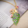 Pendant Necklaces Phoenix Wedding Necklace For Women / Girl Gold Color Dubai Arab Middle Eastern Jewelry Mom Gifts