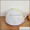 Storage Bags Bra Underwear Laundry Bag Sandwich Semicircle Shape Mesh Storage Bags Washing Pouch Household Cleaning Color Carshop2006 Dhcgq