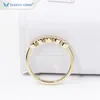 Обручальные кольца Tianyu Gems 3mm defvvs полоса пять драгоценных камней 14k18k желтого золота с бриллиантовыми украшениями 220826