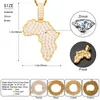 Chains Ladies Necklace Africa Map Pendant For Men Hip Hop Jewelry Iced Out Zircon Bling Full With Tennis Chain Gifts