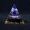 Dekorativa figurer 5cmcristaller Natural Stone Orgonite Pyramid Orgone Energy Generator Healing Reiki Chakra Meditation Ornament Crafts