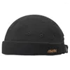 Czapki z daszkiem Clape sztruks 5-panelowy kapelusz Docker Bonnet Casquette Sans Visiere Homme Femme Marin Rolled Cuff Brimless