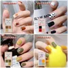 Gel à ongles solide amovible de Style japonais, 4 couleurs, crème pour Nail Art, Palette de vernis à ongles, colle peinte