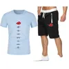 Men's Tracksuits 2022 Shippuden T-Shirt Akatsuki Village Symbols Japan Harajuku Cotton Soft And Comfortable Men's Short Sleeve Shorts