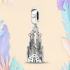 925 Charms in argento con perline Pandora Bracciale con ciondoli Castle Iron Tower Building charmes ciondoli Gioielli con perline fini fai-da-te