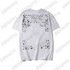 Hommes t-shirts offs de mode de mode carto motif arrow t-shirt en vrac pour femmes lettre d'impression blanche x le dos 122