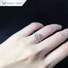 結婚指輪Tianyu Gems 7x5mm楕円形の女性14k18kpt950ジュエリー3mmラウンドDEFダイヤモンドリアルローズゴールドエンゲージメントリング