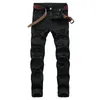 Мужские джинсы летние мужские стройные брюки отверстия High Street All-Match Zipper Plus размер