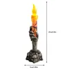 Fournitures de fête Halloween LED Lumières Horreur Crâne Fantôme Tenant Bougie Lampe Happy Holloween Décoration De Fête pour La Maison Maison Hantée Ornements