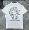 Summer Luxury Mens t Shirts Brand Ch Man T-shirt Horseshoe Flower Tees Classic Cross Heart Sanskrit Letter Short Sleeve Designer Chromes KNR4