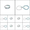 Charm Bracelets 2Pcs/Set Magnet Couple Bracelets Turquoise Stone Distance Paired Bracelet Lovers Jewelry Valentines Day Gift Lulubaby Dhlip