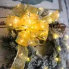 Otro evento Suministros para fiestas DIY Decoración navideña LED Cinta Arcos Luz Árbol de Navidad Cadena Luz Arco Nudo Adorno Decoración de boda Navidad Año 220829