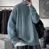 Męskie swetry Turtleeck luźne duże dzianiny pullover mody młodzieńczy sweter witalności plus size 5xl 220829