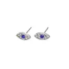 S3162 Fashion Jewelry Evil Eye Stud Earrings For Women Rhinstone Blue Eyes Earrings