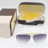 Nave evidencia de moda gafas de sol retro vintage hombres diseñador marco dorado brillante logotipo láser mujeres de calidad superior con paquete z105237o