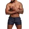 Shorts masculinos 2022 Men Threou Swim Turnks Quick Dry Beach com bolsos com zíper e forro de malha Surfing Bermudas Masculina